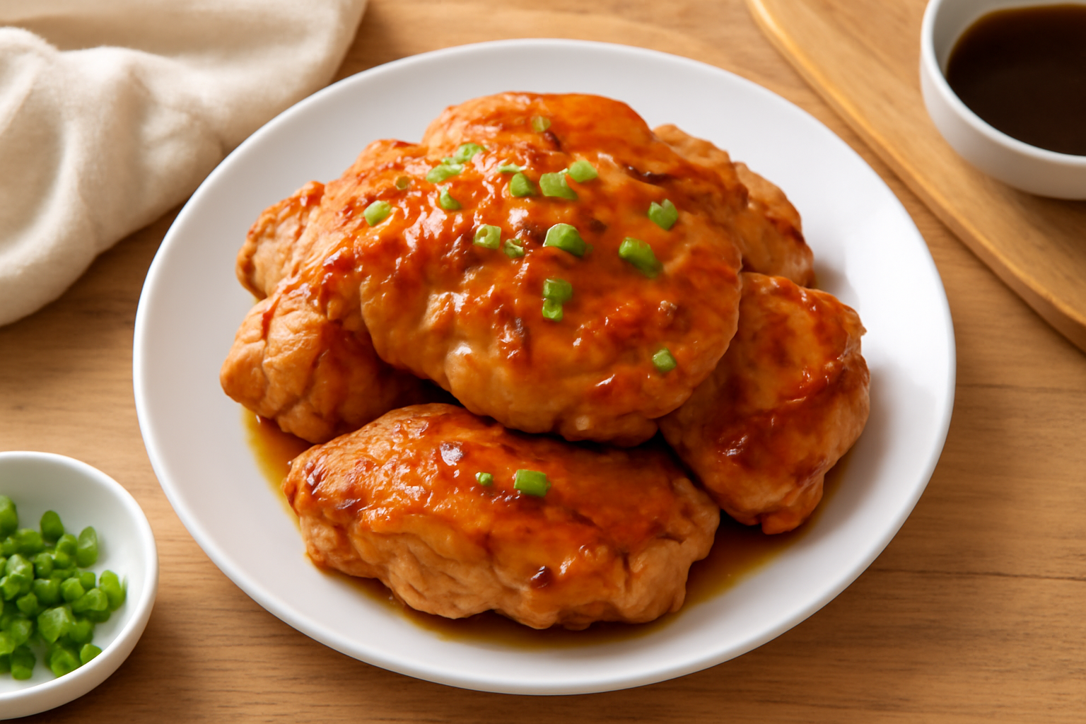 ジューシーで美味しそうな鶏もも肉料理