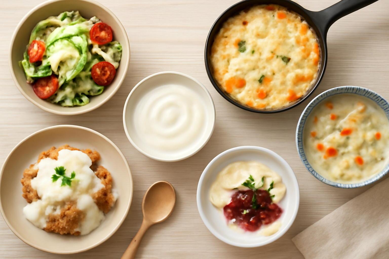 ヨーグルトを使った人気のレシピをまとめた記事であることを示すイメージ画像