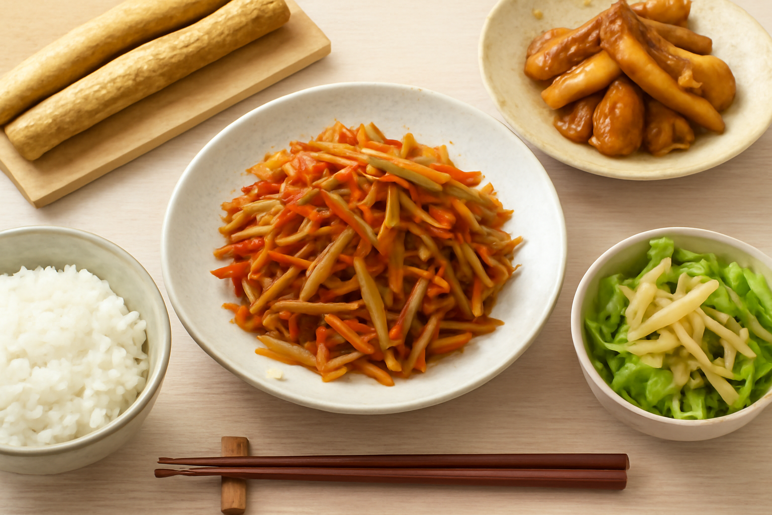 ごぼうを使った料理のイメージ