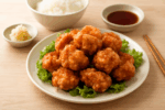 食卓に並んだ美味しそうな唐揚げ