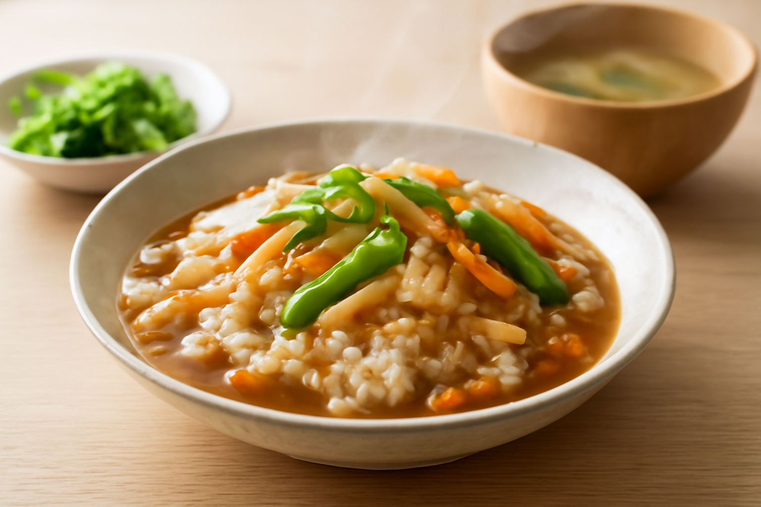 湯気の立つあんかけ料理のイメージ