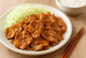 美味しそうな生姜焼きの完成写真