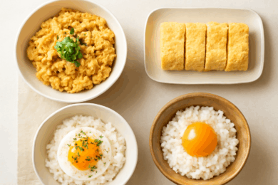 卵丼を使った人気レシピが並ぶイメージ