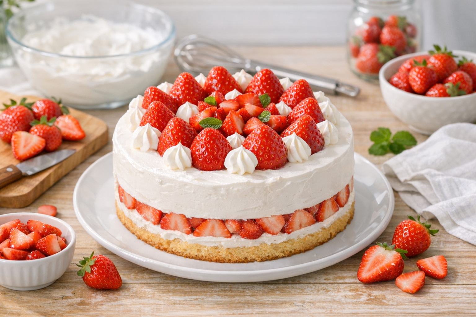 いちごケーキの完成イメージ
