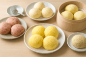 ふっくらと美味しく蒸し上がった、バリエーション豊かな蒸しパンのイメージ