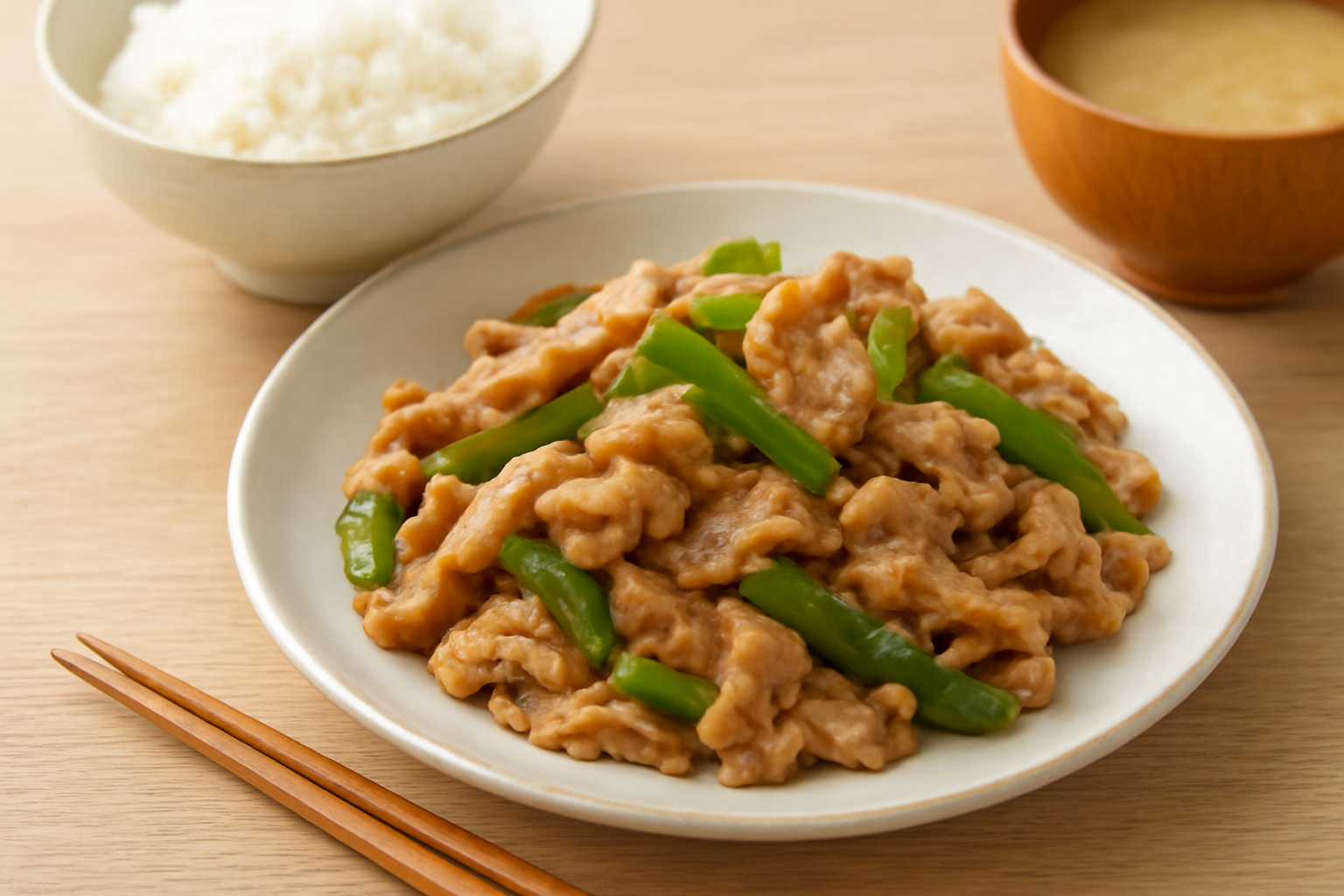 豚肉炒め物の完成イメージ