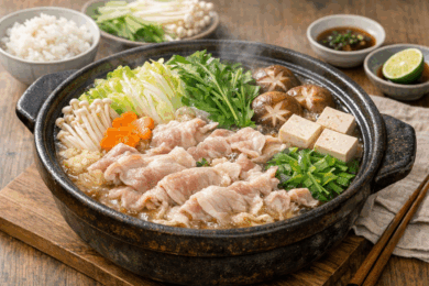 美味しそうな豚肉鍋の完成イメージ
